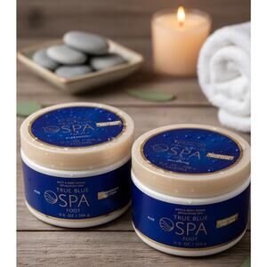 Lot of 2 Bath & Body Works True Blue Spa Effervescent Foot Soak 11.5oz Retired